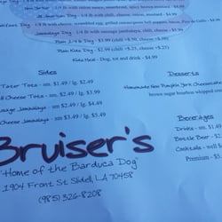 Bruiser's - Menu