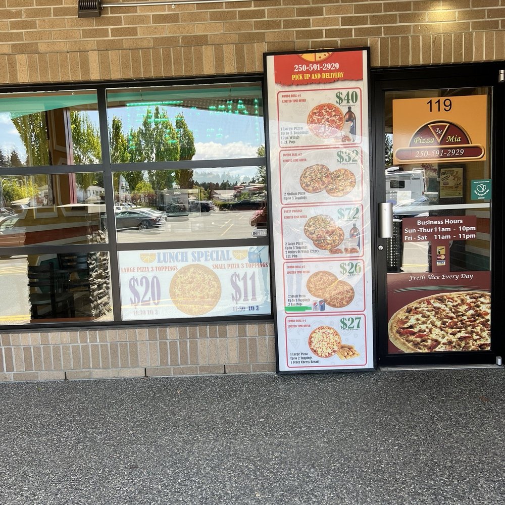 Pizza Mia - Special menu posted outside the door. - Pizza Near Me - Nanaimo, British Columbia Pizza Mia - Special menu posted outside the door. - Pizza Near Me - Nanaimo, British Columbia