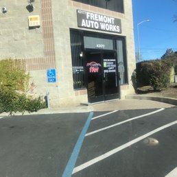 Exterior outside entrance of Fremont Auto Works - Fremont, California Exterior outside entrance of Fremont Auto Works - Fremont, California