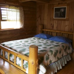 Camp 20 Cabins - Downstairs bedroom in Rustic Luxury