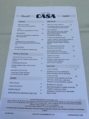Menu photo 1 Casa East Sac Sacramento, CA Menu photo 1 Casa East Sac Sacramento, CA