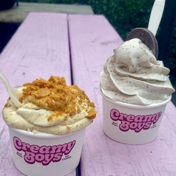 Creamy Boys - honey pokey & thin mint - Ice Cream & Frozen Yogurt Near Me - Hermosa Beach, California