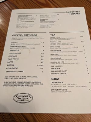 Menu photo 2 Sunflower Cafe Lawrence, KS