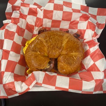 The Grub House - Croissant Breakfast Sandwich with Turkey bacon - Breakfast & Brunch Near Me - Indianapolis, Indiana The Grub House - Croissant Breakfast Sandwich with Turkey bacon - Breakfast & Brunch Near Me - Indianapolis, Indiana