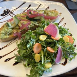 I ordered the avocado toast. Yum!! Beautiful presentation! My compliments to the chef!