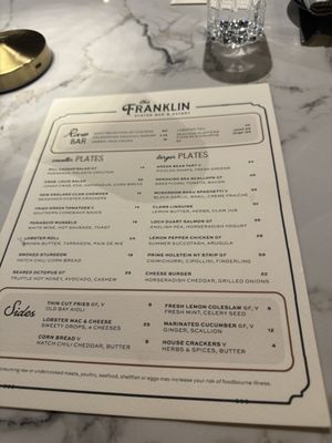 Menu photo 4 The Franklin Oyster Bar and Eatery Franklin, MI Menu photo 4 The Franklin Oyster Bar and Eatery Franklin, MI