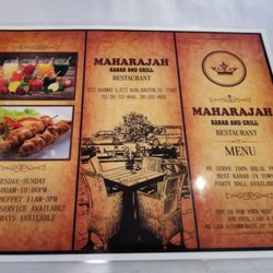 Maharajah - Menu