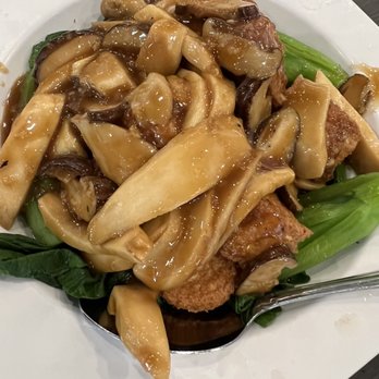 EAT Bistro - Egg Tofu with Mixed Mushrroms - Cantonese Near Me - Rosemead, California
