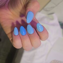 5th Nail Lounge - Purple left on top of my nails from not being removed after asking to just paint nails another color.