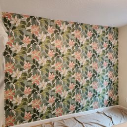 Accent wall in guest room