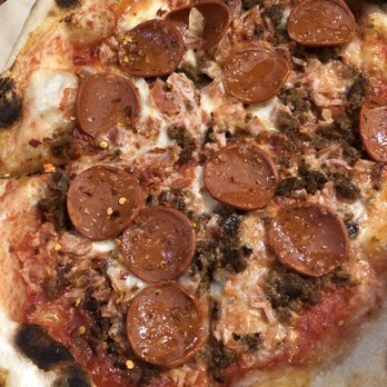 Bare Knuckle Pizza - I don't eat pork so i opted for their "faque meat" supremo - Pizza Near Me - Oakland, California