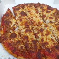 The Original John's Pizzeria - Piping hot small, sausage pizza. The small, crumbled homemade sausage ensures every bite is memorable.