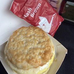 Sausage biscuit and hash brown