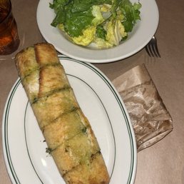 Garlic Bread and salad