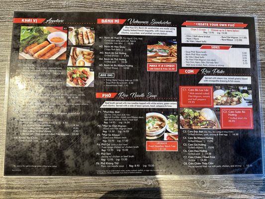 Menu photo 1 Pho Hue Oi Torrance, CA