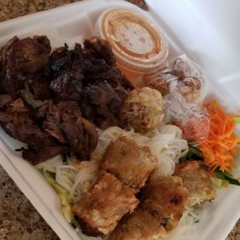 Pho 101 - Vermicelli with grilled pork and egg rolls - Vietnamese Near Me - Westminster, California Pho 101 - Vermicelli with grilled pork and egg rolls - Vietnamese Near Me - Westminster, California