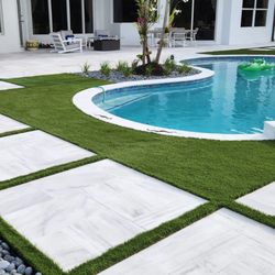 Terra Pavers - Pool Deck
Marble and artificial Turf