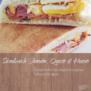 Panadería La Creación 2 - Tradicional sandwich! Ham, cheese and egg. - Cafes Near Me - Las Piedras, Puerto Rico Panadería La Creación 2 - Tradicional sandwich! Ham, cheese and egg. - Cafes Near Me - Las Piedras, Puerto Rico