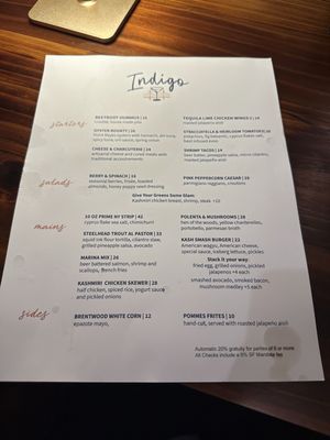 Menu photo 7 Indigo San Francisco, CA Menu photo 7 Indigo San Francisco, CA