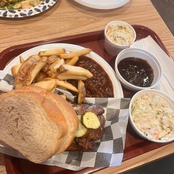 Smokebox BBQ Cafe - Half a chicken,bbq beans , cole slaw and majestic service and a big smile from Madison. - Barbeque Near Me - Kansas City, Missouri Smokebox BBQ Cafe - Half a chicken,bbq beans , cole slaw and majestic service and a big smile from Madison. - Barbeque Near Me - Kansas City, Missouri