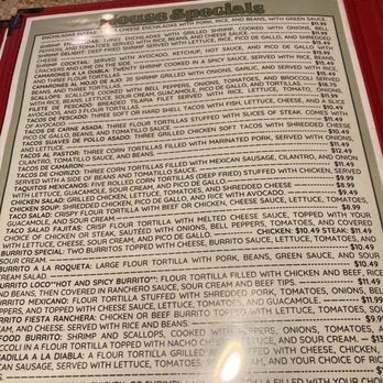 Fiesta Ranchera - Menu has a wide selection, although there's so much text it feels a bit cluttered. - Mexican Near Me - Indianapolis, Indiana Fiesta Ranchera - Menu has a wide selection, although there's so much text it feels a bit cluttered. - Mexican Near Me - Indianapolis, Indiana