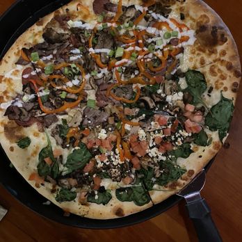 Moose's Tooth - Medium pizza- half call of the wild and half forager - Pizza Near Me - Anchorage, Alaska
