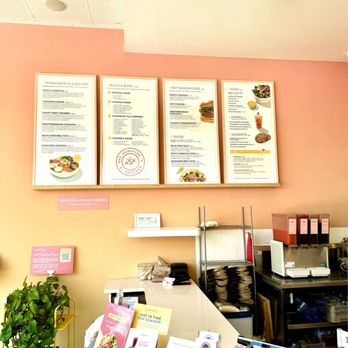 Hey, Sunshine Kitchen - The menu wall at Hey, Sunshine Kitchen. - Vegan Near Me - Culver City, California