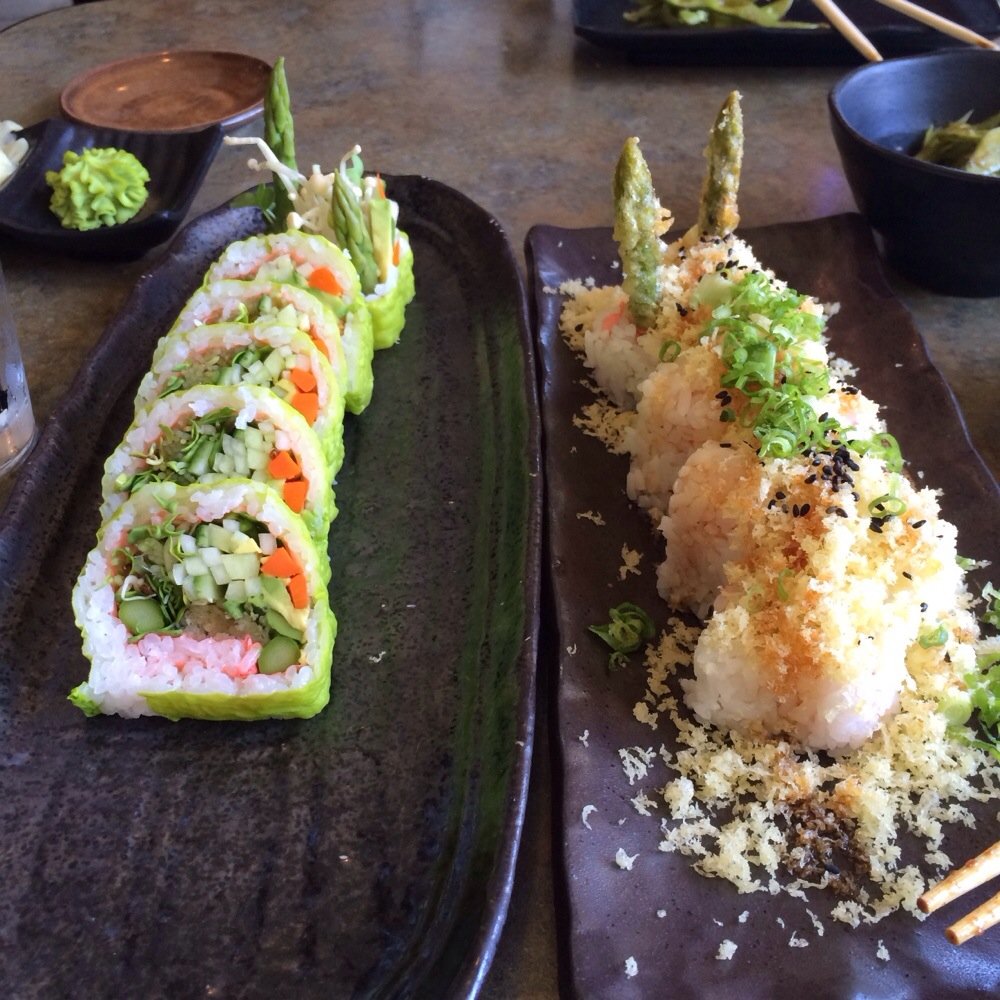 Sushi Lounge - Poway - Vegetarian rolls! The crunchy one to the right was amazing! - Sushi Bars Near Me - Poway, California Sushi Lounge - Poway - Vegetarian rolls! The crunchy one to the right was amazing! - Sushi Bars Near Me - Poway, California