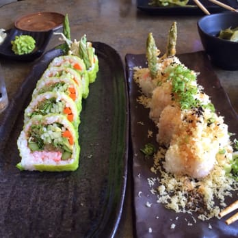 Sushi Lounge - Poway - Vegetarian rolls! The crunchy one to the right was amazing! - Sushi Bars Near Me - Poway, California