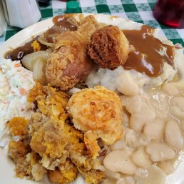 Slaw, Sweet Potato Casserole, Cheese Biscuit, Hushpuppy, Butterbeans, Mashed Potatoes, Fried Chicken, Hamburger Steak Slaw, Sweet Potato Casserole, Cheese Biscuit, Hushpuppy, Butterbeans, Mashed Potatoes, Fried Chicken, Hamburger Steak