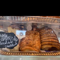 Greek Caffeina Café - Almond and Chocolate Croissants!
