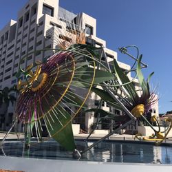 Segovia Traffic Circles Sculptures - First one! Passion fruits (these are the vine's flowers) seem to be the rage here in Miami! :)