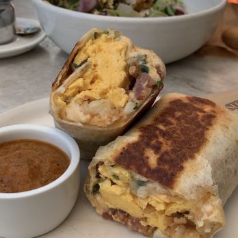 Great White - Breakfast Burrito. This guy never fails to impress me - New American Near Me - Los Angeles, California