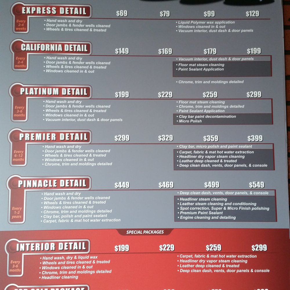 Auto Sport Detailing - The price list - Auto Detailing Near Me - Santa Rosa, California Auto Sport Detailing - The price list - Auto Detailing Near Me - Santa Rosa, California