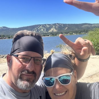 Paddles And Pedals - North shore pedal path pointing to the Spartan Race I ran. - Rafting/Kayaking Near Me - Big Bear, California