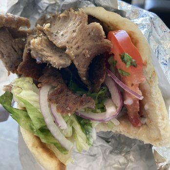 Josef's Gyros Kabob - Slim gyro.  I ripped into this sweet bitch. - Greek Near Me - Appleton, Wisconsin