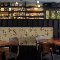 The Biba Studio - Partition at the Little Club separating the bar and dining area