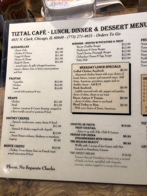 Menu photo 5 Tiztal Cafe Chicago, IL