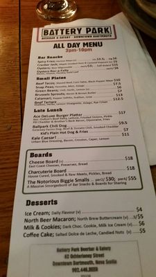 Menu photo 3 Battery Park Beer Bar & Eatery Dartmouth, NS Menu photo 3 Battery Park Beer Bar & Eatery Dartmouth, NS