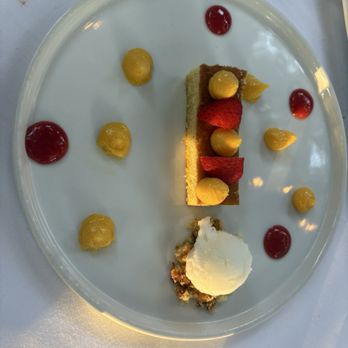 Saddle Peak Lodge - Lemon Meyer cake - New American Near Me - Calabasas, California Saddle Peak Lodge - Lemon Meyer cake - New American Near Me - Calabasas, California