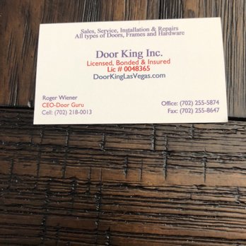 Door King - Business card - Door Sales/Installation Near Me - Las Vegas, Nevada Door King - Business card - Door Sales/Installation Near Me - Las Vegas, Nevada