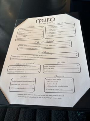 Menu photo 4 Miro Kaimuki Honolulu, HI