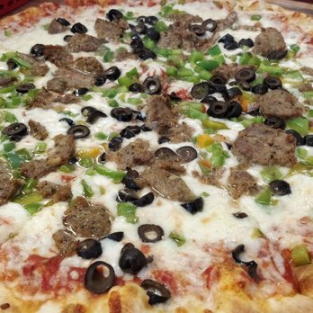 Luca Pizza - Loaded 16" with Black Olives, Green Peppers, and Meatballs, $21.21 - Pizza Near Me - Springfield, Illinois Luca Pizza - Loaded 16" with Black Olives, Green Peppers, and Meatballs, $21.21 - Pizza Near Me - Springfield, Illinois