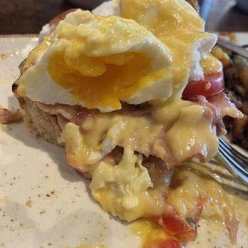 First Watch - Hard boiled poached egg. NOT MUCH YOLK COMING OUT WHEN YOU CUT THE MIDDLE OF THE EGG. - Breakfast & Brunch Near Me - Augusta, Georgia
