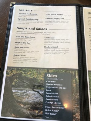 Menu photo 7 The Overlook Restaurant Leavenworth, IN