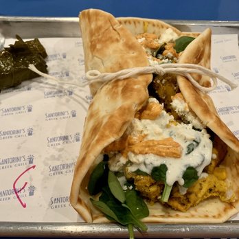 Santorini's - Lemon chicken, Santorini style (on rice). - Greek Near Me - Farmington, Utah Santorini's - Lemon chicken, Santorini style (on rice). - Greek Near Me - Farmington, Utah