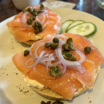 Rosie - Smoked Salmon Bagel - American Near Me - New Canaan, Connecticut Rosie - Smoked Salmon Bagel - American Near Me - New Canaan, Connecticut
