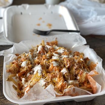 The Chicken Shack - Buffalo Chicken Cheese Fries w/Ranch source added. - Chicken Wings Near Me - Henderson, Nevada The Chicken Shack - Buffalo Chicken Cheese Fries w/Ranch source added. - Chicken Wings Near Me - Henderson, Nevada