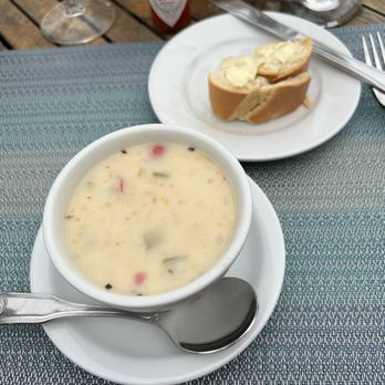 The Shoals Restaurant - Cup of Clam Chowder ($7.00) Complimentary Bread - Seafood Near Me - Mussel Shoals, California The Shoals Restaurant - Cup of Clam Chowder ($7.00) Complimentary Bread - Seafood Near Me - Mussel Shoals, California