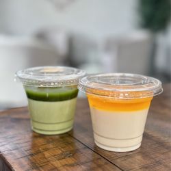 Cana Tea & Coffee - Matcha and Passionfruit Panna Cotta